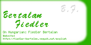 bertalan fiedler business card